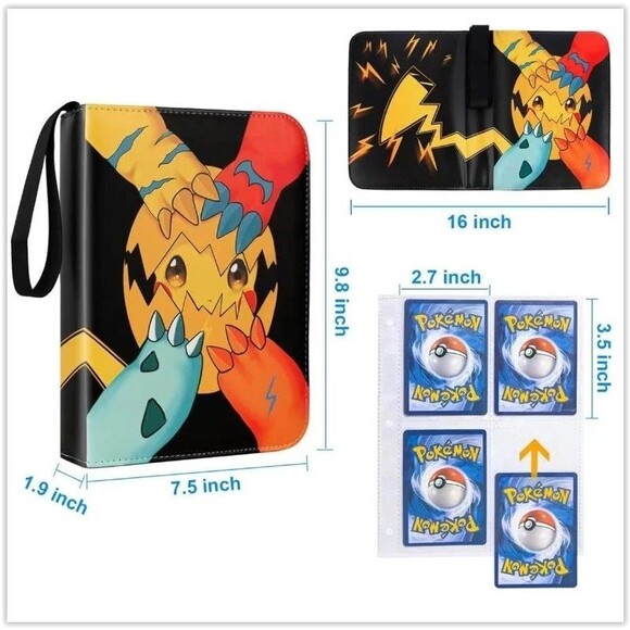 Pikachu Pokemon Card Binder For Card Collections (cards Not Included) - NEW - Picture 2 of 13